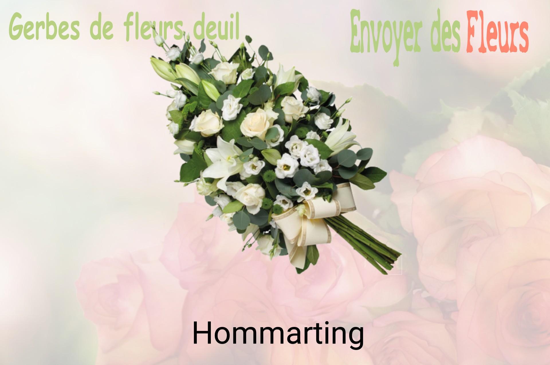 Gerbe de fleurs de deuil livrée à Hommarting